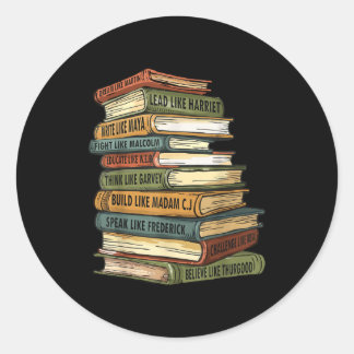 Pegatina Redonda Black History Month Black History Black Black Hist