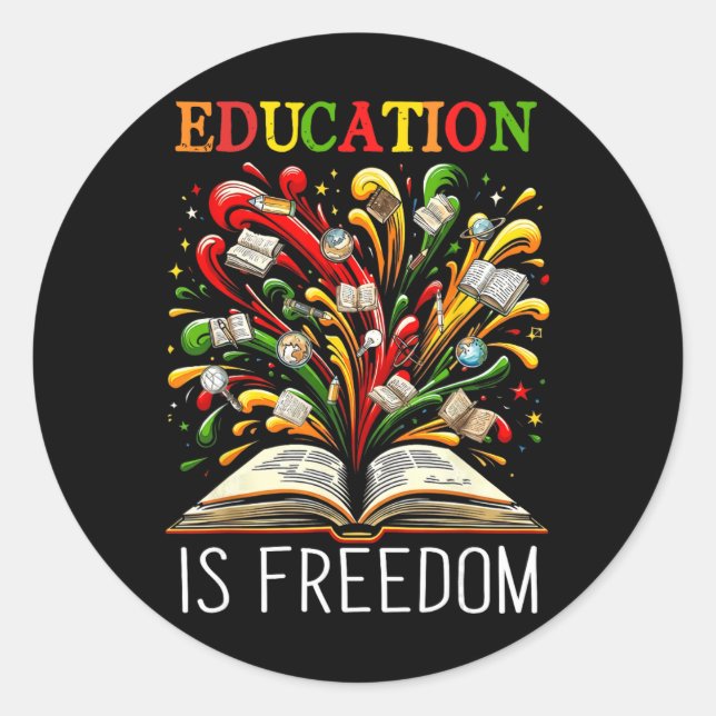 Pegatina Redonda Black History Month Black Leaders African American (Anverso)