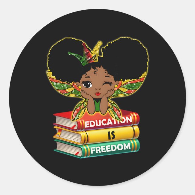 Pegatina Redonda Black History Month Black Leaders African American (Anverso)