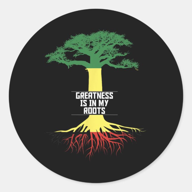 Pegatina Redonda Black History Month Pride African American History (Anverso)