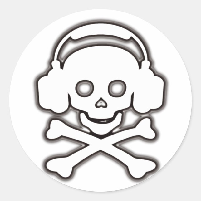 Pegatina Redonda Black_Jack (Anverso)
