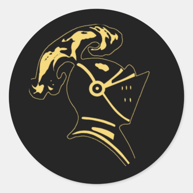 Pegatina Redonda Black Knight-Pegatina (Anverso)