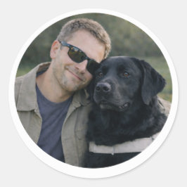 Pegatina Redonda Black Labrador Guide Dog Partnership –