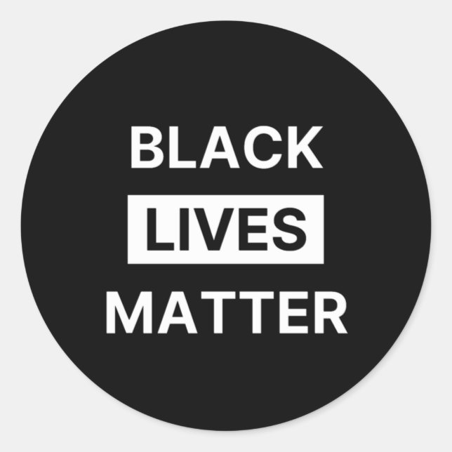 Pegatina Redonda Black Lives Matter, Black History BLM Gift (Anverso)