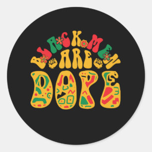 Pegatina Redonda black_men_are_dope_02