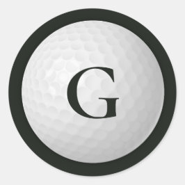 Pegatina Redonda Black Monogram Ball