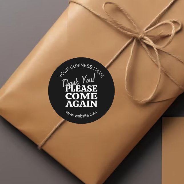 Pegatina Redonda Black Noir Vintage Inspired Gracias (Subido por el creador)