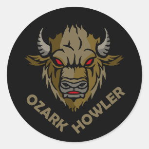 Pegatina Redonda Black Ozark Howler