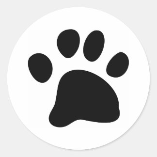 Pegatina Redonda Black Paw