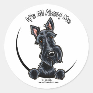 Pegatina Redonda Black Scottie IAAM