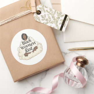 Pegatina Redonda Black Women Rest