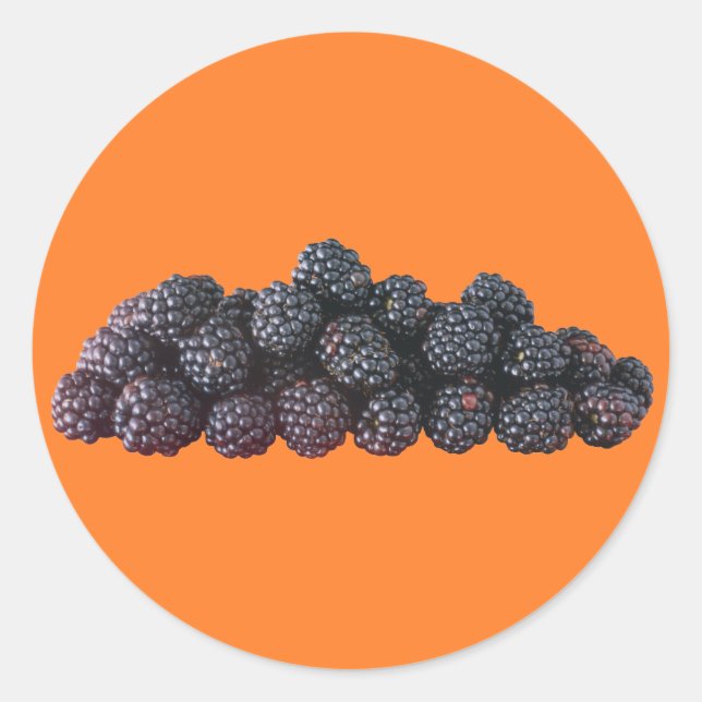 Pegatina Redonda Blackberries (Anverso)