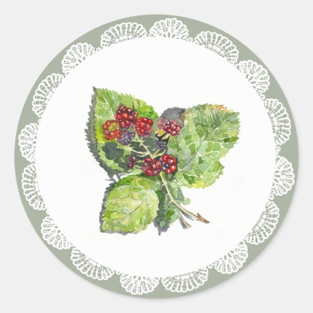 Pegatina Redonda BlackBerry (Anverso)