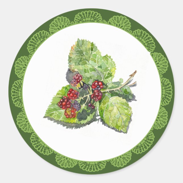 Pegatina Redonda BlackBerry (Anverso)