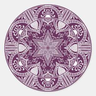 Pegatina Redonda Blackberry Mandala