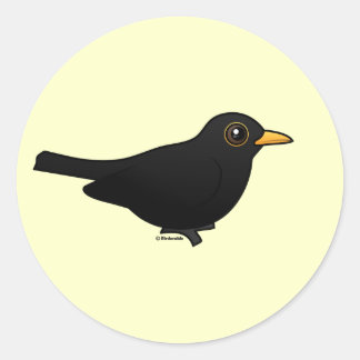 Pegatina Redonda Blackbird