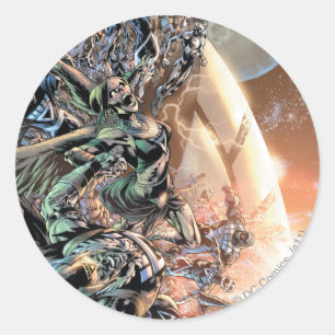 Pegatina Redonda Blackest Night Group y Moon