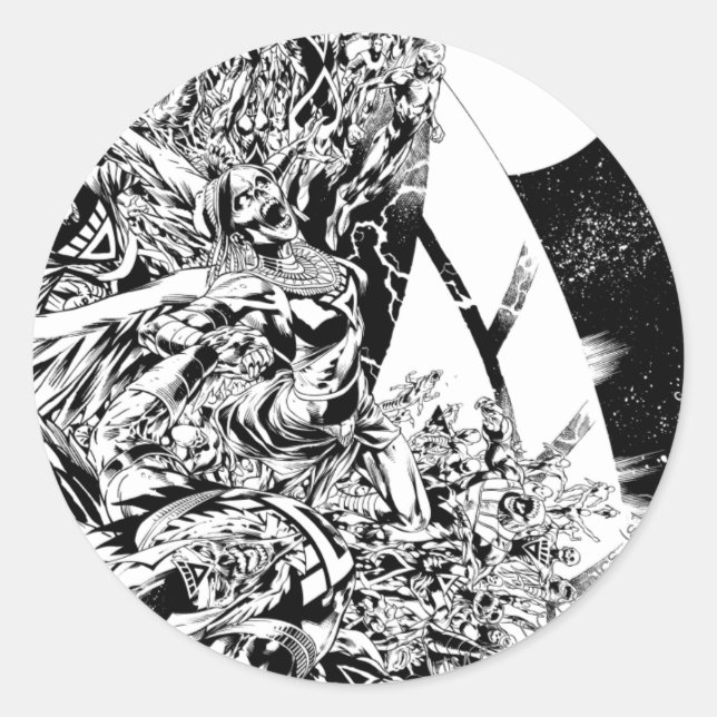 Pegatina Redonda Blackest Night Group y Moon 2 (Anverso)