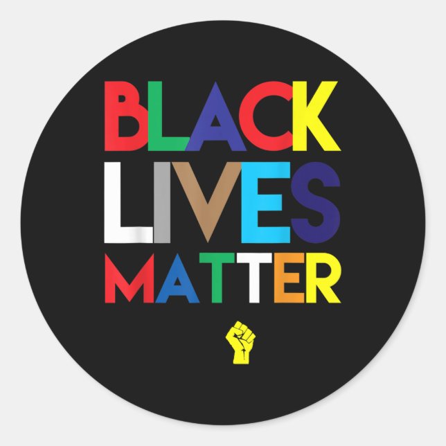 Pegatina Redonda #blacklives (Anverso)