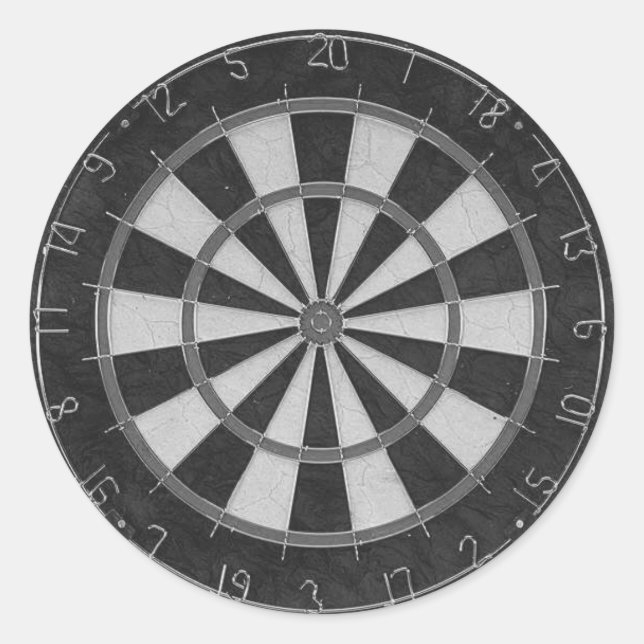 Pegatina Redonda Blanco bordador (Anverso)