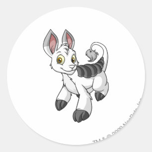 Pegatina Redonda Blanco de Bori