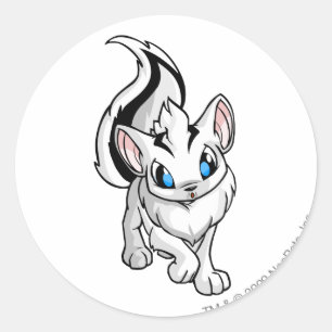 Pegatina Redonda Blanco de Xweetok