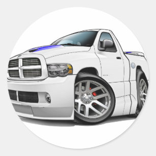 Pegatina Redonda Blanco del espolón de Dodge SRT10