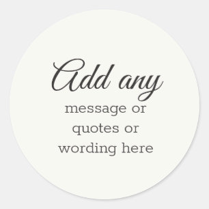 Pegatina Redonda Blanco elegante personalizado