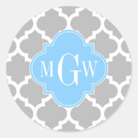 Blanco Gris Marroquí #5 Azul Cielo 3 Monograma Ini