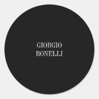 Blanco negro tu nombre Minimalista personal modern