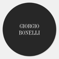 Blanco negro tu nombre Minimalista personal modern