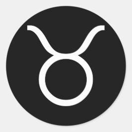 Pegatina Redonda blanco taurino