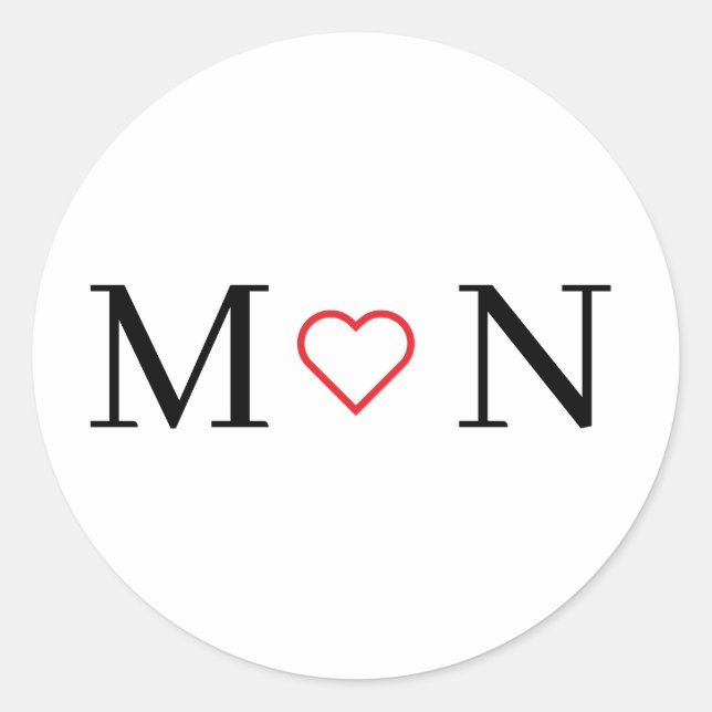 Pegatina Redonda Blanco y negro clásicos (Anverso)