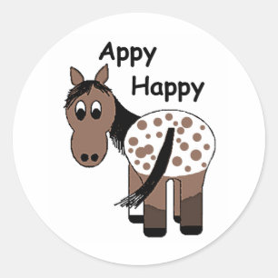 Pegatina Redonda Blanket Appaloosa - Appy Happy
