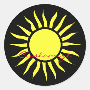 Pegatina Redonda Blazing Sun Thunder_Cove