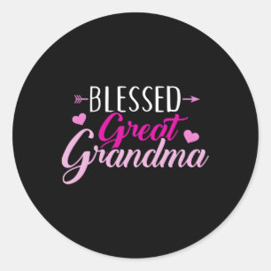 Pegatina Redonda Blessed Great Grandma