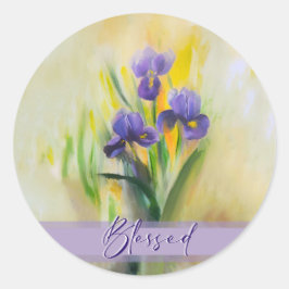 Pegatina Redonda Blessed Iris