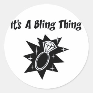 Pegatina Redonda Bling Thing