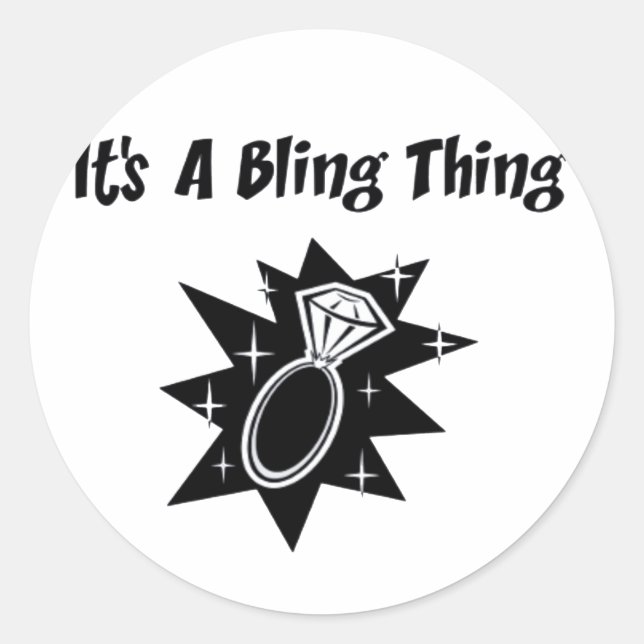 Pegatina Redonda Bling Thing (Anverso)