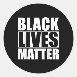 Pegatina Redonda Blm Black vive conciencia