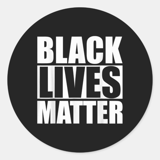 Pegatina Redonda Blm Black vive conciencia (Anverso)