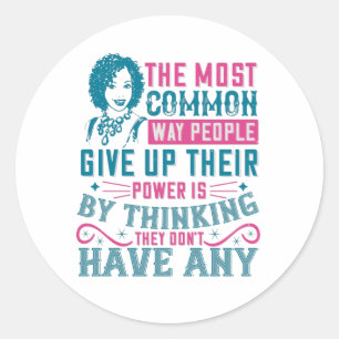 Pegatina Redonda BLM - No renuncies al poder