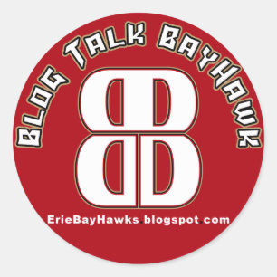 Pegatina Redonda Blog Talk BayHawk Pegatinas rojos