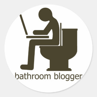 Pegatina Redonda Bloguero del baño Griege
