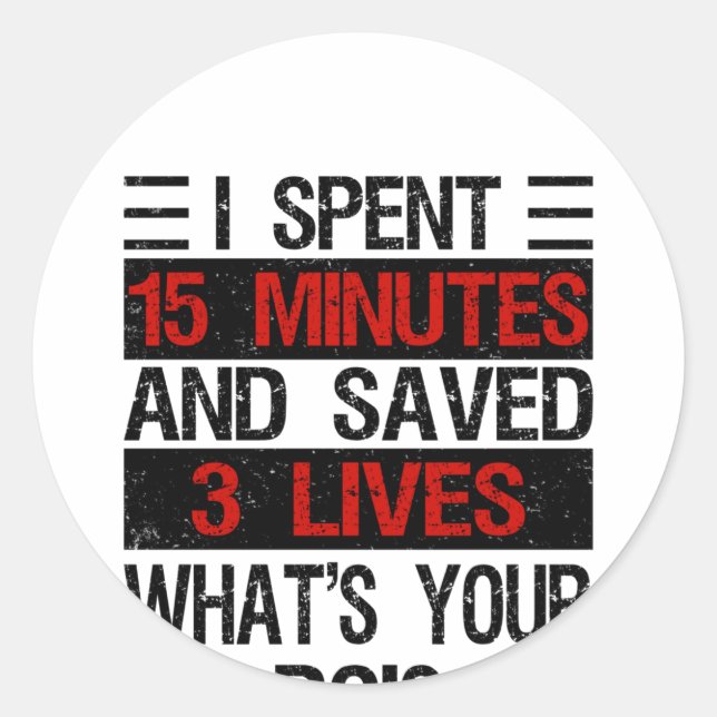 Pegatina Redonda Blood Donation Blood Donation Service Blood (Anverso)