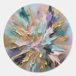 Pegatina Redonda Bloom cósmico