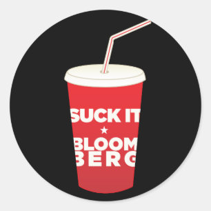 Pegatina Redonda Bloomberg Soda Ban pegatinas en protesta