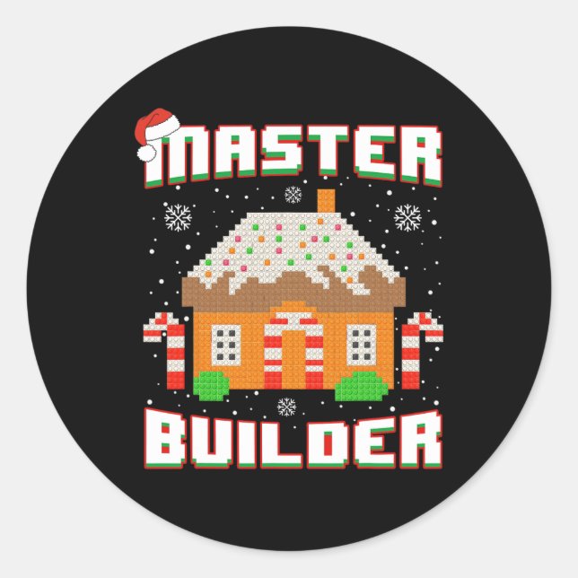Pegatina Redonda Bloque B del Master Builder Gingerbread House Navi (Anverso)