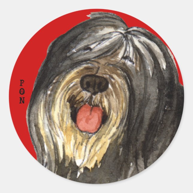 Pegatina Redonda Bloque de color PON (Anverso)