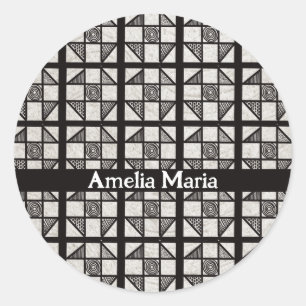 Pegatina Redonda Bloque de parches Shoo Fly